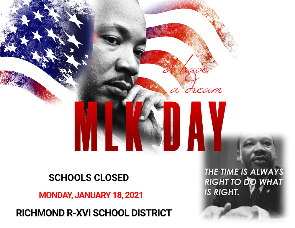 No School Monday, January 18, 2021