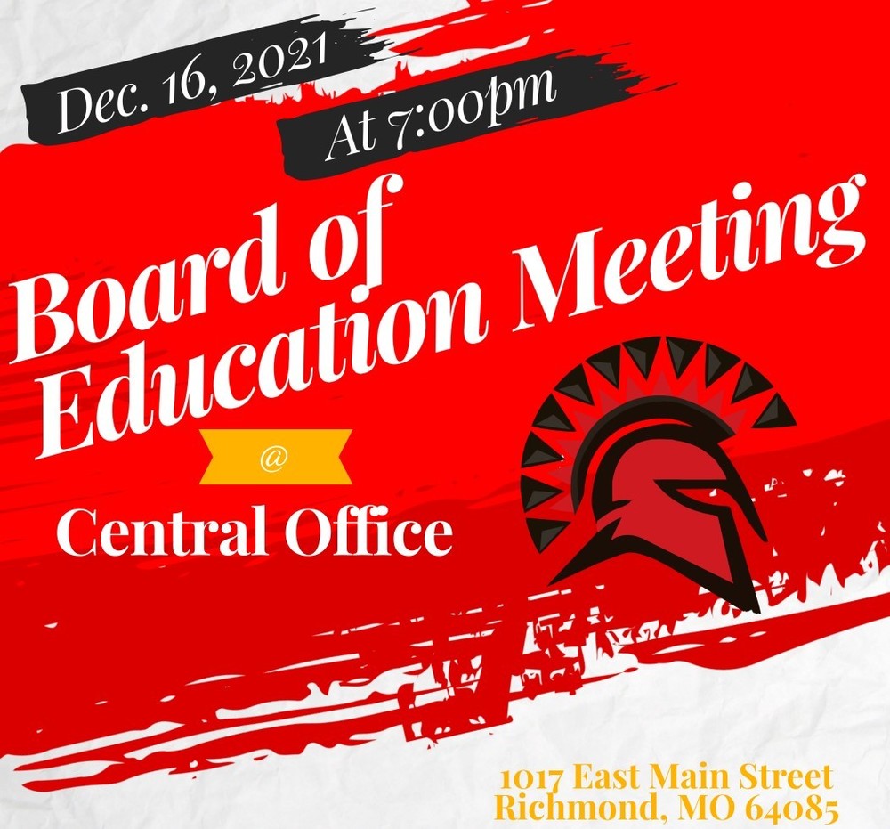 December Board of Education Meeting